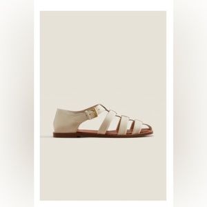 Zara Fisherman Sandals, White, Size 11 - NWT, Never Worn